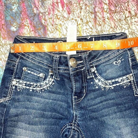Justice Simply Low Bootcut Girls Jeans Size 6R - Picture 5 of 12